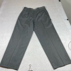 Perry Ellis Pleated Dress Pants Size 33 Gray Men Slacks Straight Leg